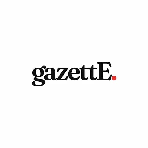 The GazettE logo in black serif type with a red dot after the capital E.