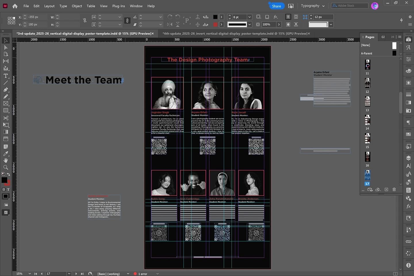 Digital poster template.