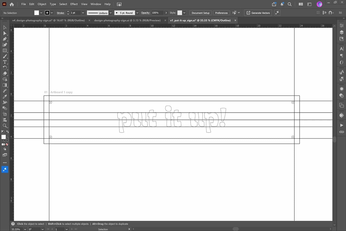 Screenshot: Production file.