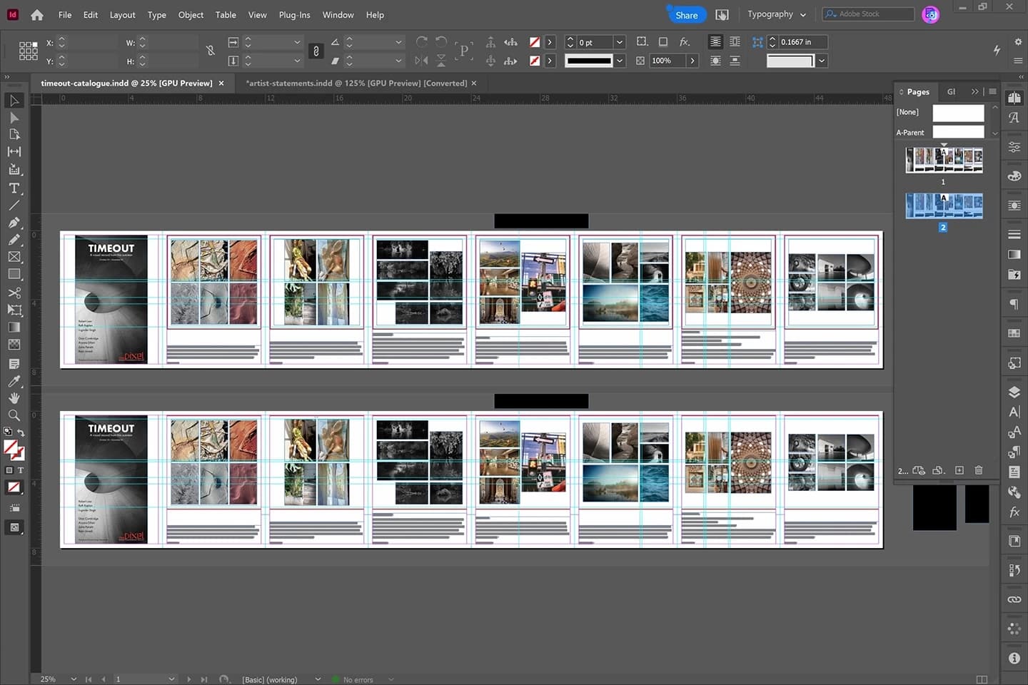 Screenshot: Handout production file.