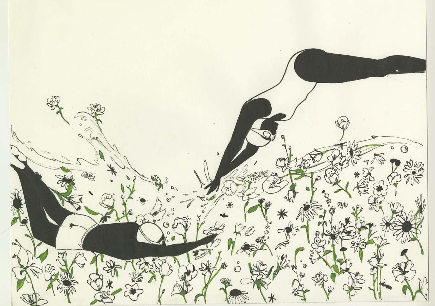 Scan of the original illustration by , which informed the visual direction of the final cover.