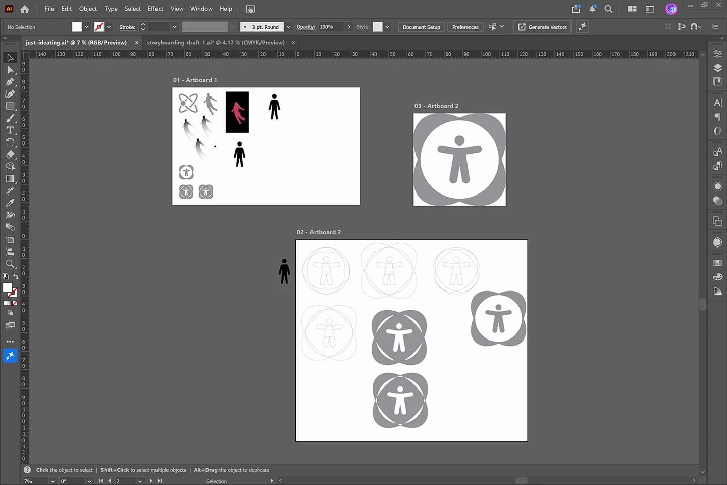 Illustrator artwork for logo and text elements (view 1 of 2).