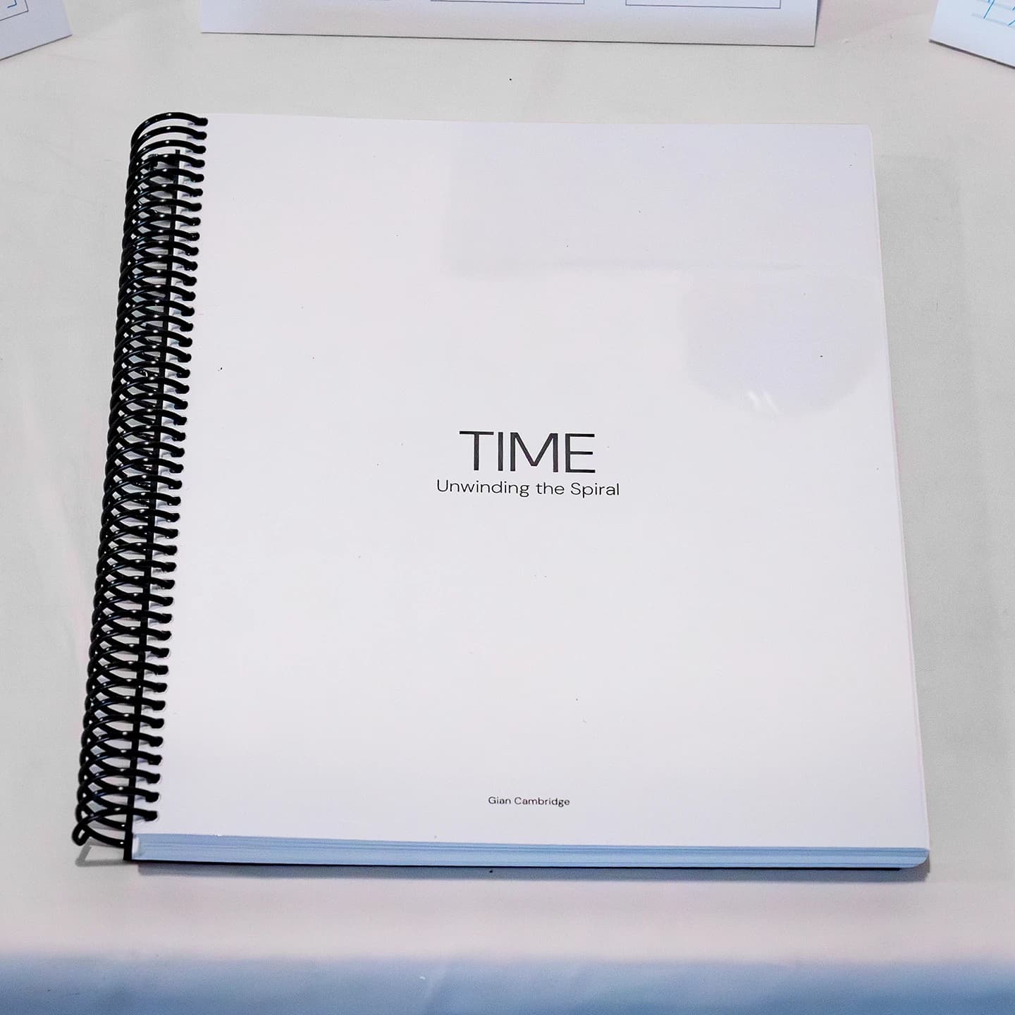 Front cover and physical binding of book.