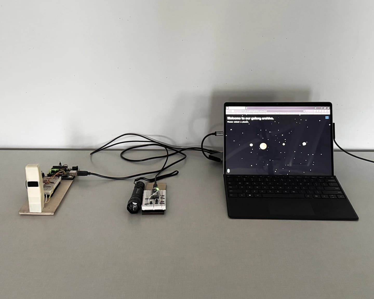 Full setup for the final proof of concept.