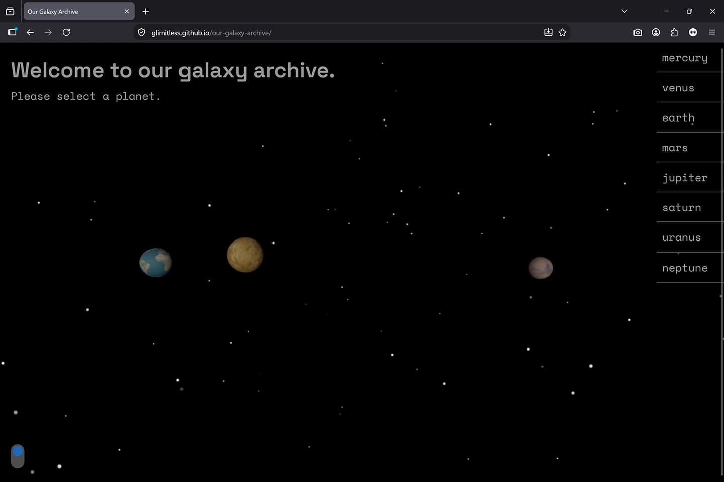 Navigation menu.